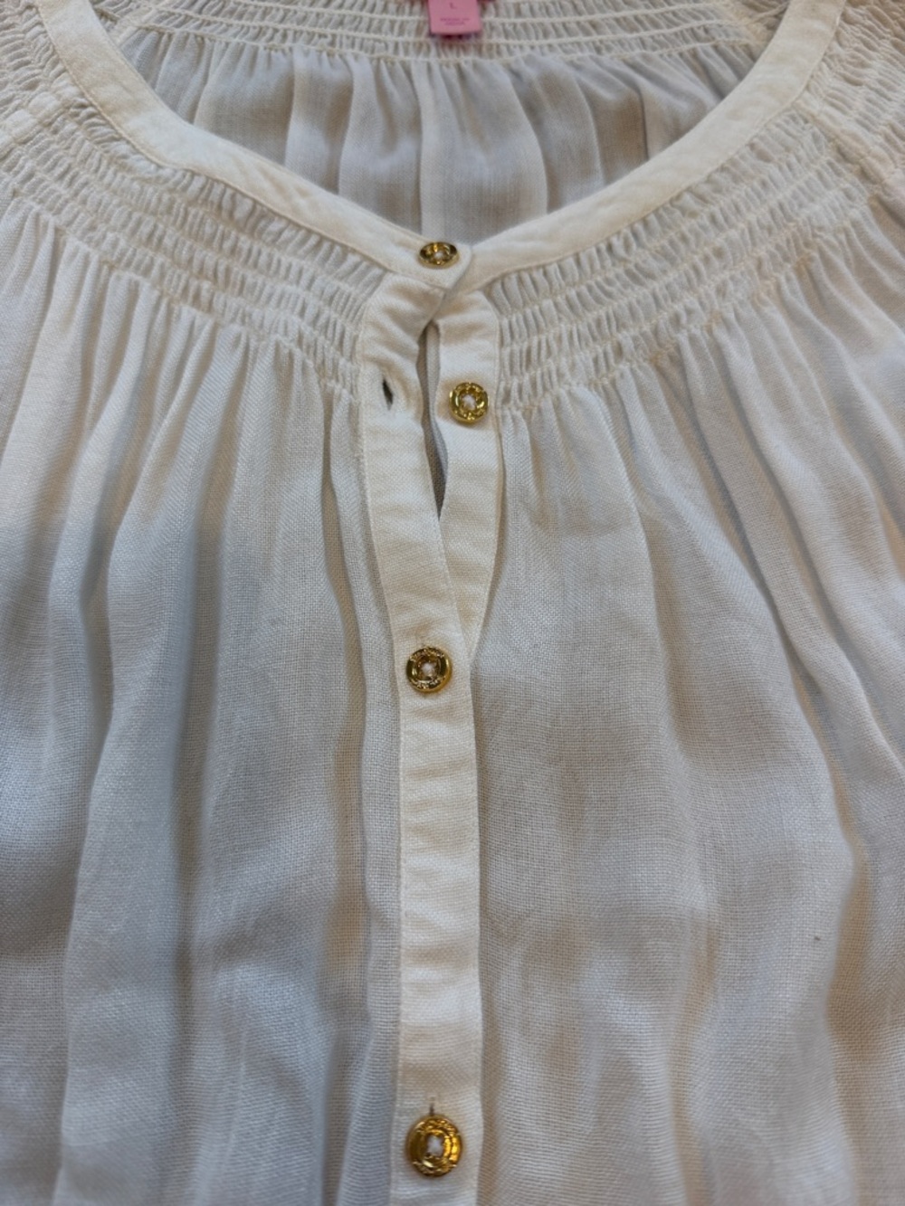 Lilly Pulitzer Maribel Button-Front Women's Blouse Size Large - C40-029 - Picture 4 of 8